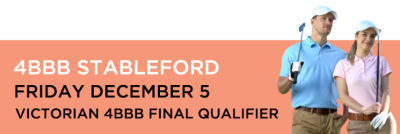 4BBB Stableford Friday December 5
